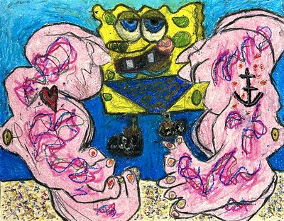 A photograph of Musclebob Buffpants