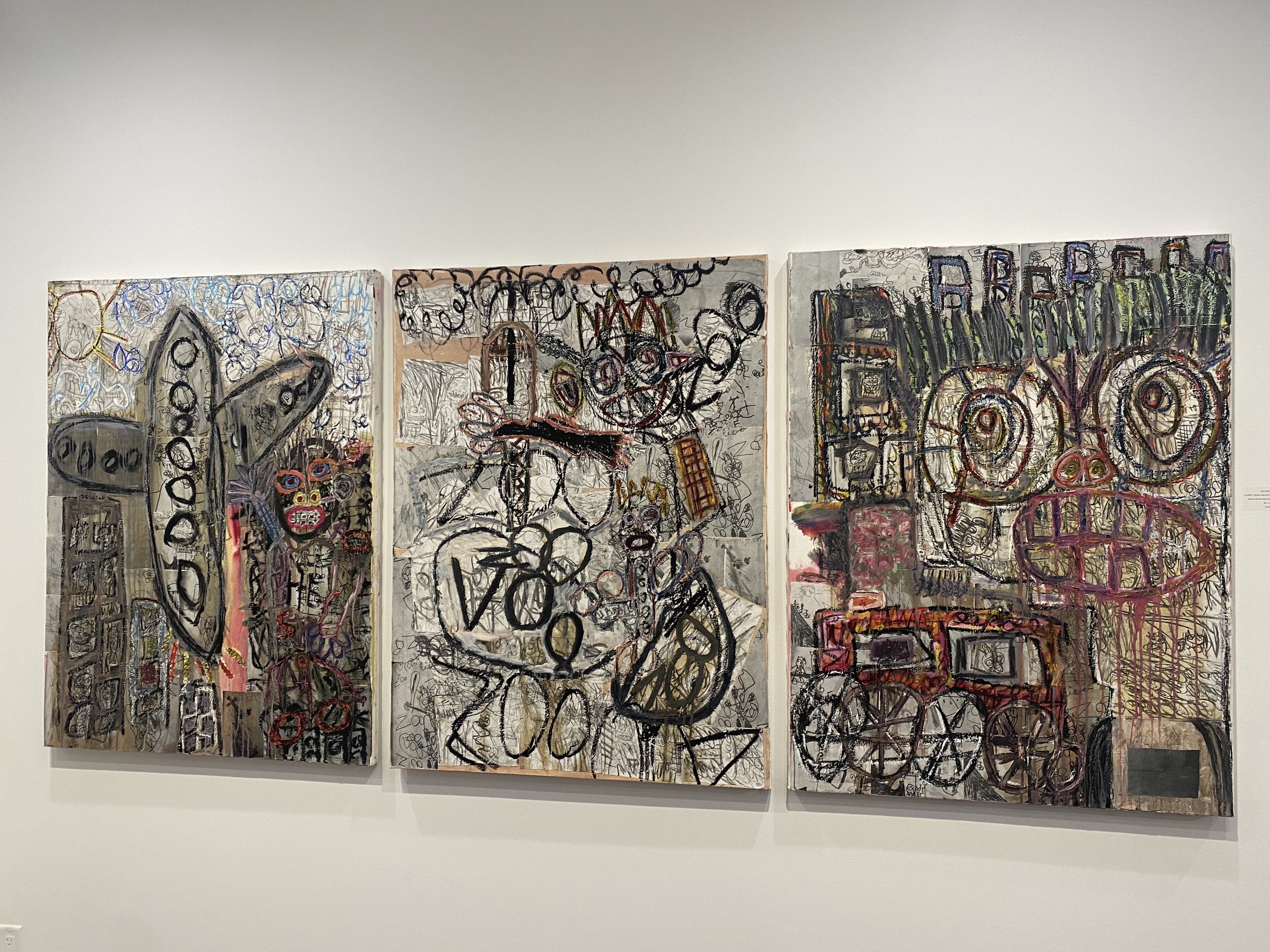 enlarged Installation view of Planes, Trains, and Automobiles